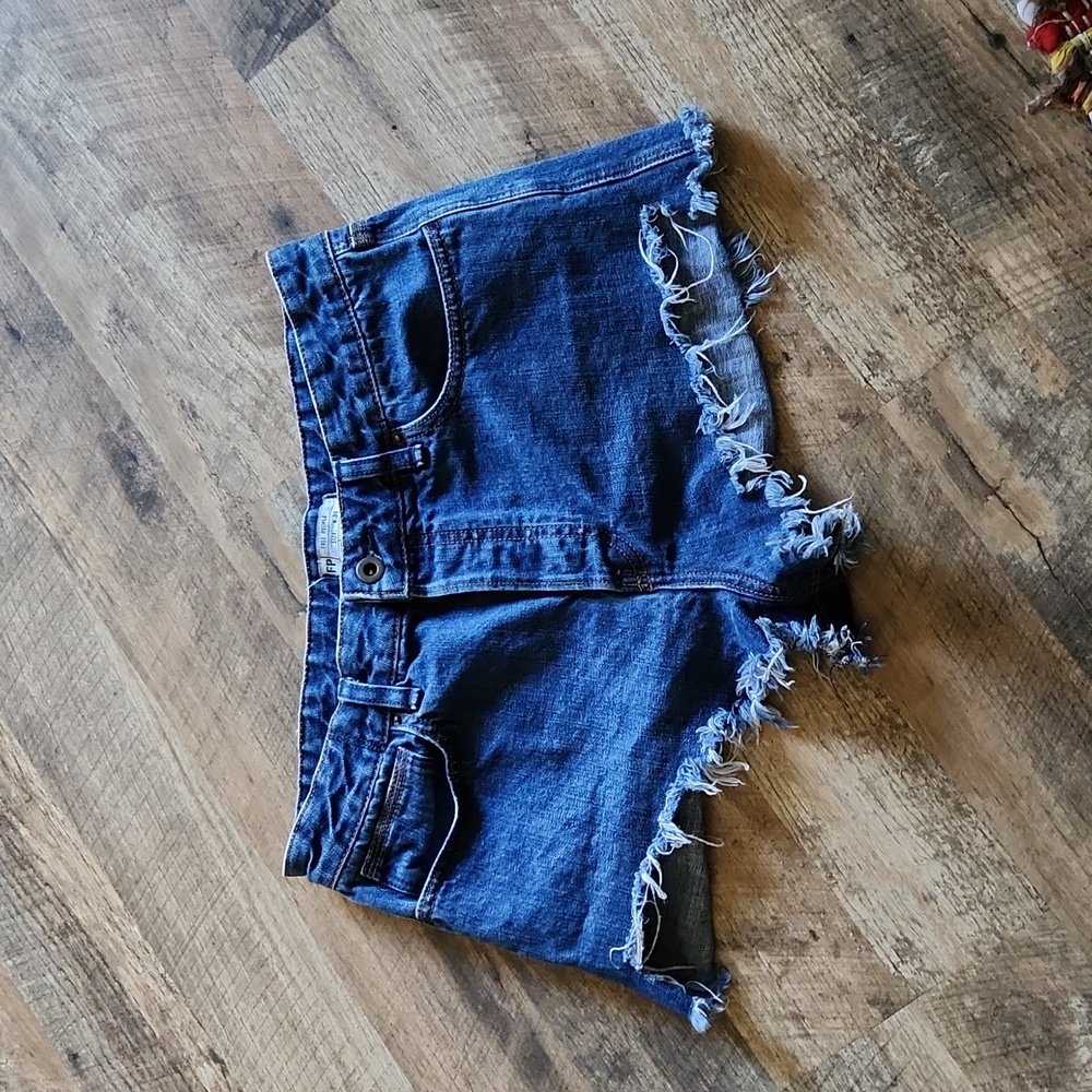 Free People Button Fly Denim Shorts Size 30